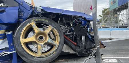 TC2000: el fuerte accidente de Vivian en la primera práctica en el Callejero de Buenos Aires