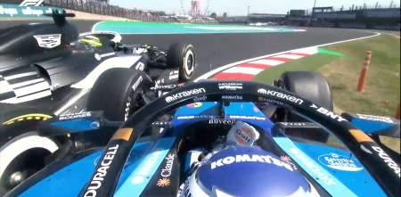 F1: ¡Insólito! El toque entre Pérez y Albon en la FP1 del Gran Premio de Japón