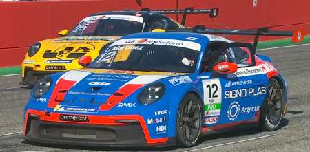 Porsche Carrera Cup Italia: Luciano Martínez avanzó en la carrera del sábado en Imola