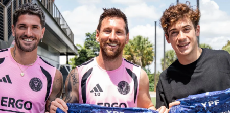 ¡Por fin! Colapinto y Messi se encontraron en la previa al GP de Miami de F1