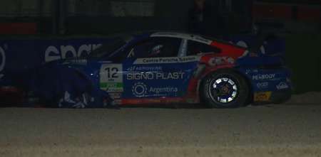 Porsche Carrera Cup Italia: Luciano Martínez debió abandonar por un accidente en el cierre de la carrera 1