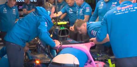 F1: ¡Nadie descansa! Los mecánicos de Alpine están metidos de lleno en el auto de Colapinto