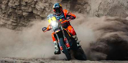 Desafío Ruta 40: Daniel Sanders no dio tregua y consiguió su primer triunfo en Motos; Luciano Benavides fue 4°