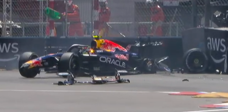 F1: el fuerte accidente de Hadjar que provocó bandera roja en la FP1 del GP de Mónaco