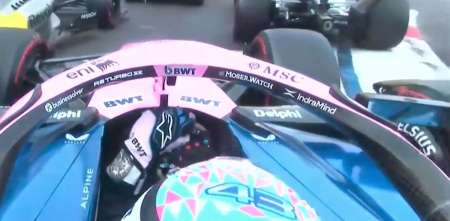 F1: Colapinto sufrió un toque de Alonso en la áspera relargada del GP de Mónaco