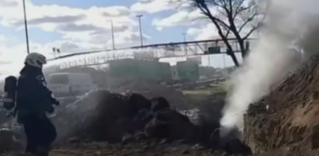 Escape de gas en Autopista Dellepiane: se rompió un caño y cortó el tránsito