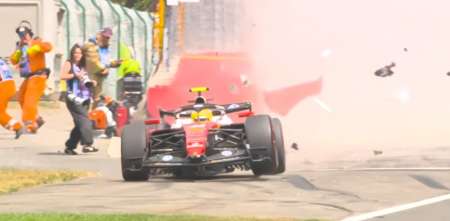 F1: el fuerte accidente de Hamilton con la Ferrari sobre el final de la FP3 en Bélgica