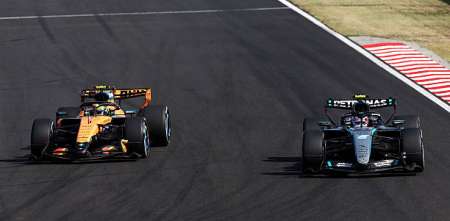 F1: ¡Mano a mano por la punta! así fue el sobrepaso de Lando Norris a Kimi Antonelli