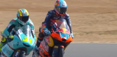 Moto3: así fue la extraordinaria maniobra de Perrone para subir al podio en Silverstone