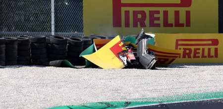 F1: fuerte accidente de Leclerc en Monza y bandera roja en el GP de Italia