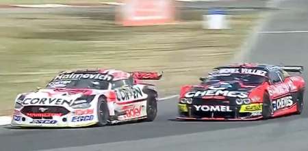 ¡Al límite! La áspera largada que protagonizaron Werner y Trucco en la tercera serie del TC en San Luis