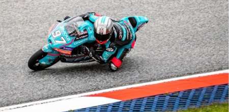 Morelli protagonizó una sorprendente remontada en Austria para ser 8° y Perrone fue 12° en Moto3