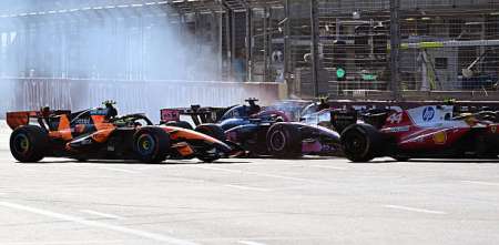 Colapinto chocó a Gasly y ambos abandonaron el GP de Azerbaiyán