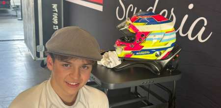 Lázaro Bainotti probó un auto de la Fórmula 4 Italiana en Cremona