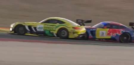 El toque que provocó la sanción al auto de Max Verstappen y lo obligó a remontar en la GT World Challenge Europe