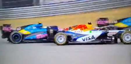 El video que no se vio del toque entre Colapinto y Lindblad en el GP de Estados Unidos