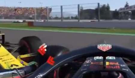 El "Kun" Agüero y su primer choque en el Fórmula 1 2020