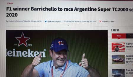 Rubens Barrichello al Súper TC2000 en medios internacionales