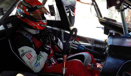 Agustín Canapino prueba su Mercedes Benz en Paraná 