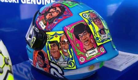 Andrea Iannone y un casco bien argentino