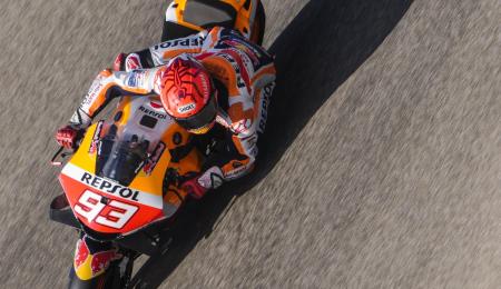 Márquez comenzó adelante en Aragón