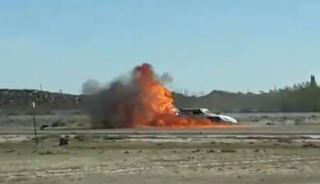 Impactante accidente y fuego en el TC Patagónico