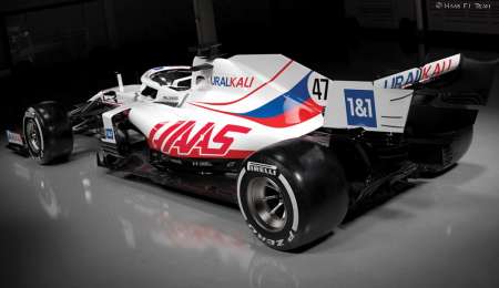 La bandera rusa en el nuevo diseño del Haas para 2021