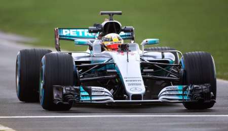 Apareció en pista el nuevo Mercedes W08