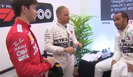 El buen gesto de Hamilton a Leclerc en Bahrein
