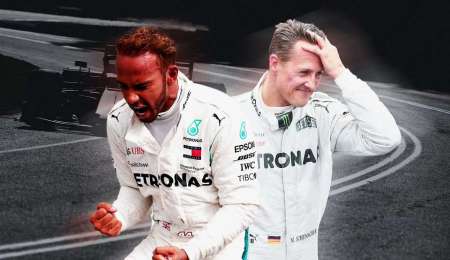 Hamilton muy cerca de Schumacher