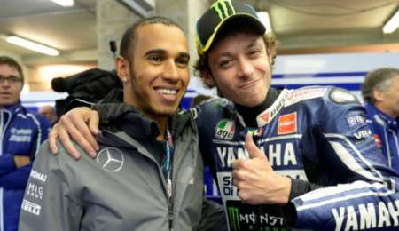 Hamilton se subirá a una MotoGP en la pista de Rossi