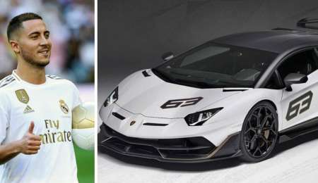 Hazard fue a entrenar en su nuevo Lamborghini Aventador SVJ