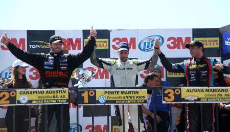 Las voces del podio de la carrera en Chaco