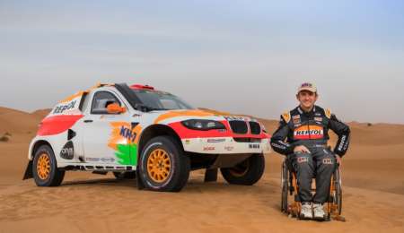 Esteve, de la silla de ruedas a correr en el Dakar
