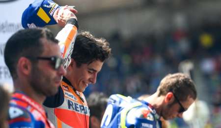 Márquez y Rossi ni se miraron en el podio de Le Mans