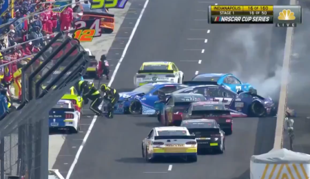 Nascar: Dieron de alta al mecánico atropellado en Indianápolis