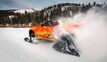 Nissan presentó un inusual auto para transitar sobre la nieve