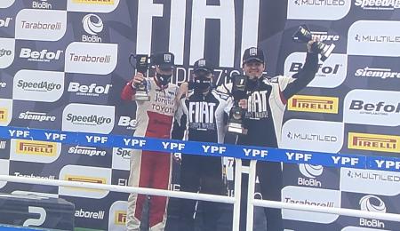 El podio del domingo para la Fiat Competizione