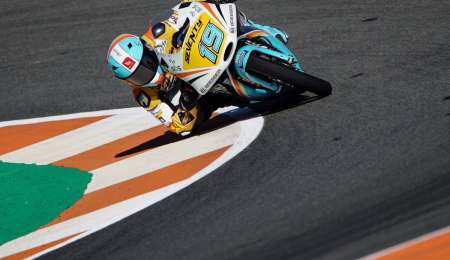 Caida de Rodrigo en el cierre de Moto3