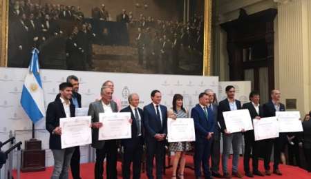 Traverso y Rossi, en la distinción del Senado a TyC Sports