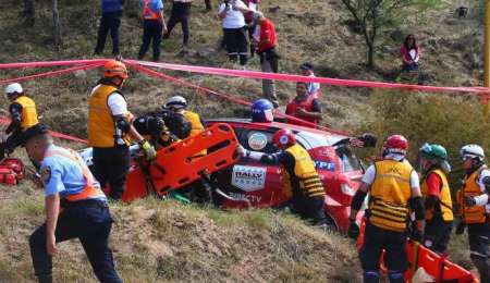 Simulacro de accidente en la previa del Rally de Argentina