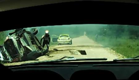 Accidente e incendio