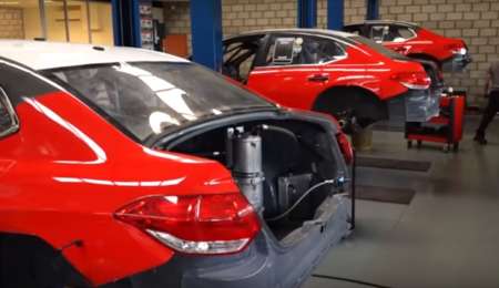 Los preparativos en el taller del equipo Citröen