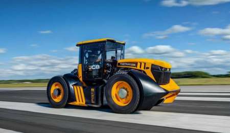 Un tractor logró un récord de velocidad