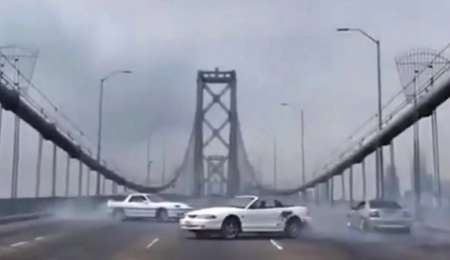 Hicieron trompos en el famoso puente de San Francisco y fueron detenidos