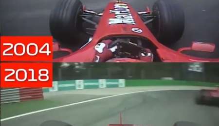 Schumacher y Vettel, el mismo accidente en Monza