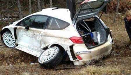 Ogier rompió el Ford en una prueba