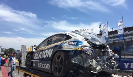 Fuerte accidente de Girolami con el auto de Canapino