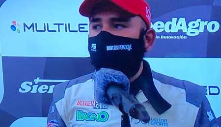 Los protagonistas del podio en la Fiat