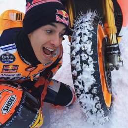 Marc Márquez probó en la nieve